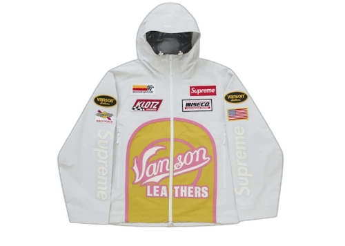 Supreme Vanson Leathers GORE-TEX Shell Jacket White