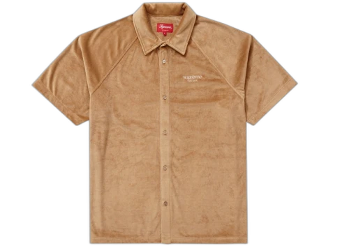 Supreme Velour S/S Shirt Gold