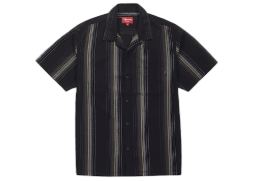 Supreme Vertical Stripe S/S Shirt Black