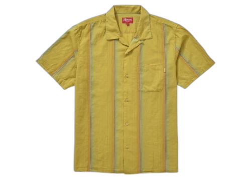 Supreme Vertical Stripe S/S Shirt Lime