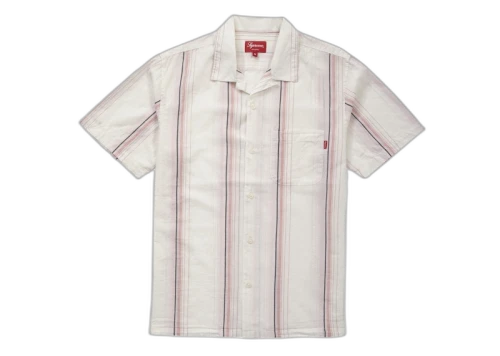 Supreme Vertical Stripe S/S Shirt Off-White