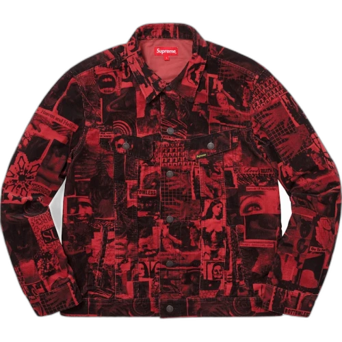 Supreme Vibrations Corduroy Trucker Jacket Red