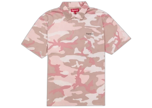 Supreme Washed Camo Polo Pink Camo