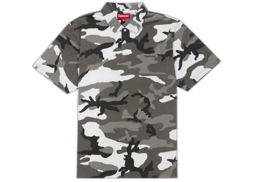 Supreme Washed Camo Polo Snow Camo