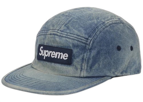 Supreme Washed Chino Twill Camp Cap (FW25) Denim