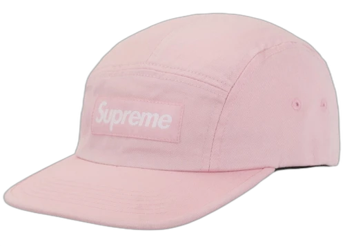 Supreme Washed Chino Twill Camp Cap (FW25) Pink