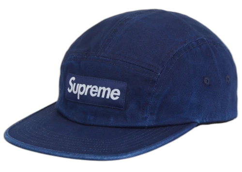 Supreme Washed Chino Twill Camp Cap (SS25) Royal