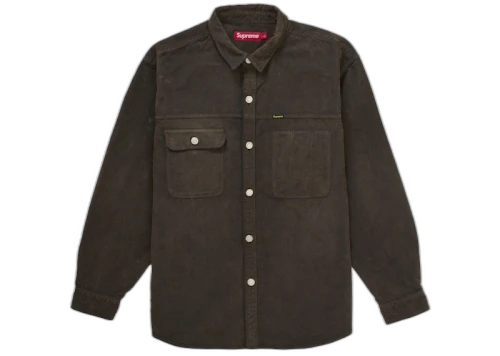 Supreme Washed Corduroy Shirt Brown