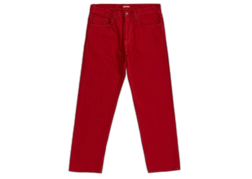 Supreme Washed Regular Jean (SS19) Washed Red