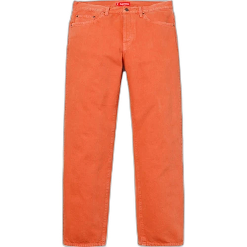 Supreme Washed Regular Jeans Orange
