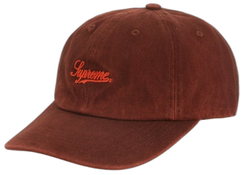 Supreme Washed Twill 6-Panel Brown