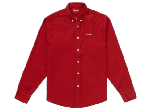 Supreme Washed Twill Shirt (SS19) Red