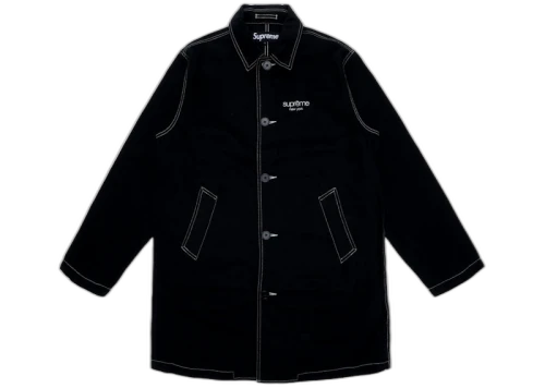 Supreme Washed Work Trench Coat Black