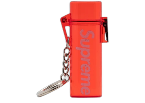 Supreme Waterproof Lighter Case Keychain Red