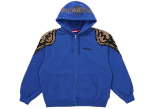 Supreme Wings Zip Up Hooded Sweatshirt (FW25) Royal