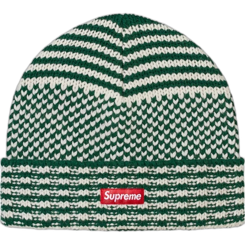 Supreme Wool Jacquard Beanie Dark Green