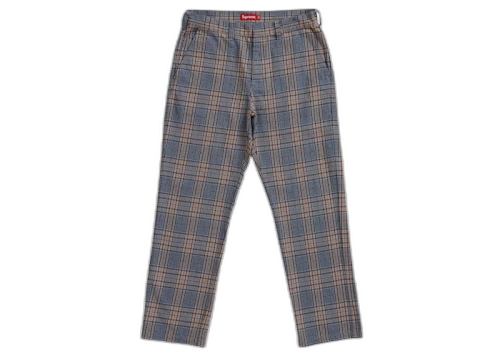 Supreme Work Pant (SS19) Blue Plaid