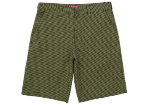Supreme Work Short (SS25) Olive Houndstooth