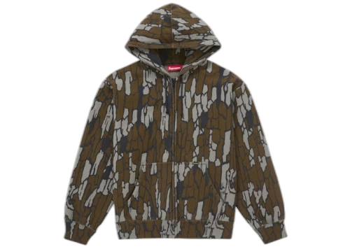 Supreme Work Zip Up Hooded Sweatshirt (SS25) Mossy Oak Trebark Camo