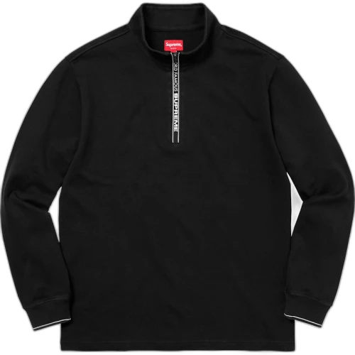 Supreme World Famous Half Zip Pullover Black