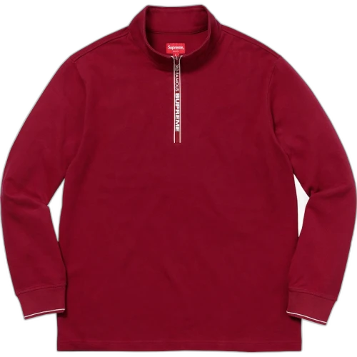 Supreme World Famous Half Zip Pullover Dark Red