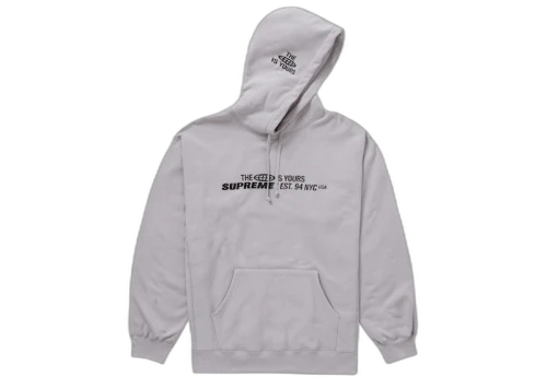 Supreme World Is Yours Hooded Sweatshirt Grey