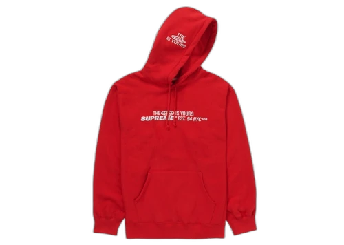 Supreme World Is Yours Hooded Sweatshirt Red
