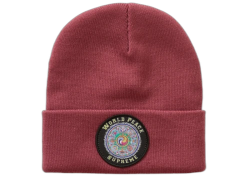 Supreme World Peace Beanie Dusty Magenta