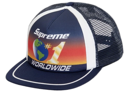 Supreme Worldwide Mesh Back 5-Panel Navy