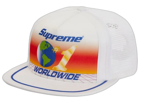 Supreme Worldwide Mesh Back 5-Panel White