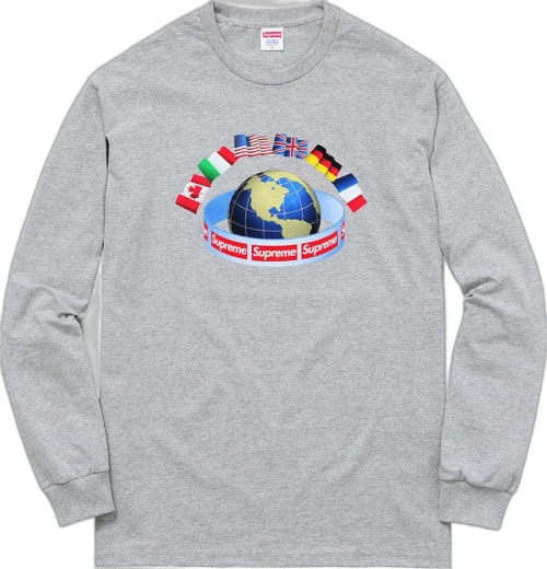 Supreme Worldwide Tee Grey