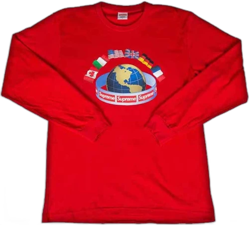 Supreme Worldwide Tee Red