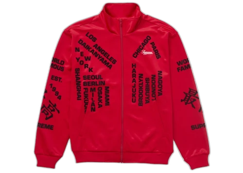 Supreme Worldwide Tricot Track Jacket Red