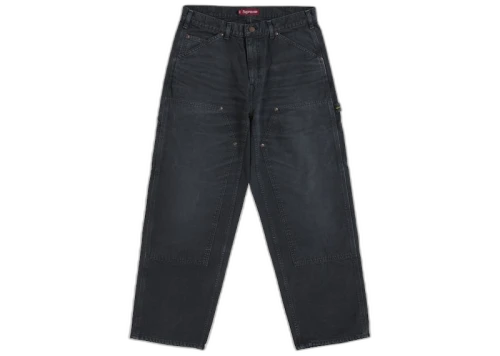 Supreme Worn Double Knee Painter Pant Black
