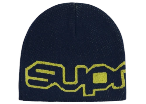 Supreme Wrap Logo Beanie Navy