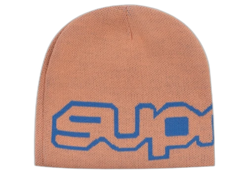 Supreme Wrap Logo Beanie Peach