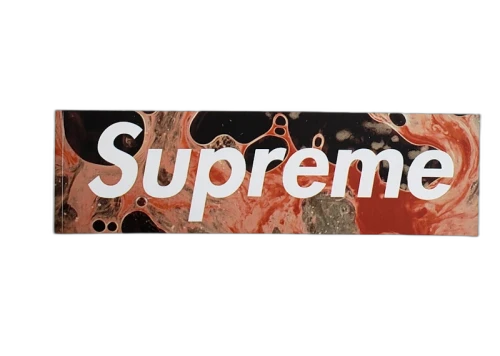 Supreme x Andres Serraro Blood & Semen Box Logo Sticker