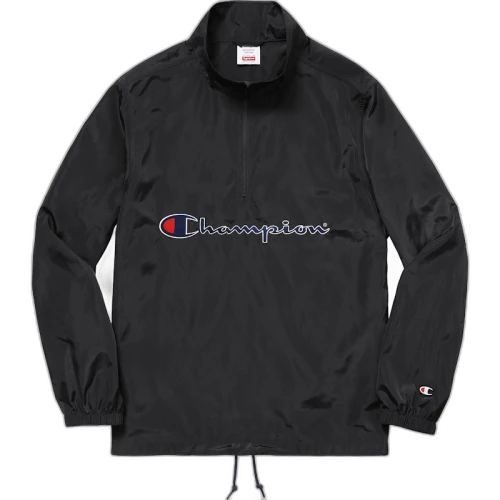 Supreme x Champion Half Zip Pullover Black