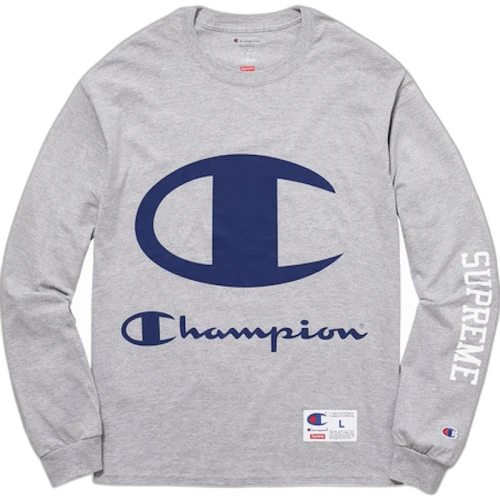 Supreme X Champion LS Tee Grey