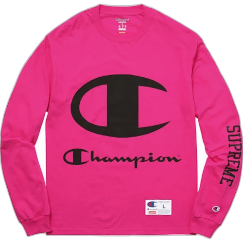 Supreme X Champion LS Tee Magenta