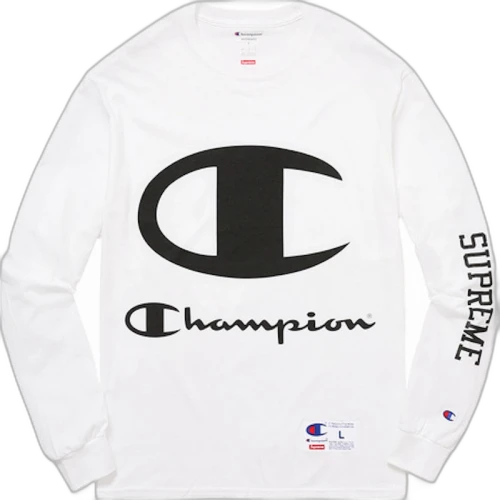 Supreme X Champion LS Tee White