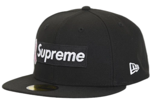 Supreme x New Era Breast Cancer Awareness Box Logo Fitted Hat Black