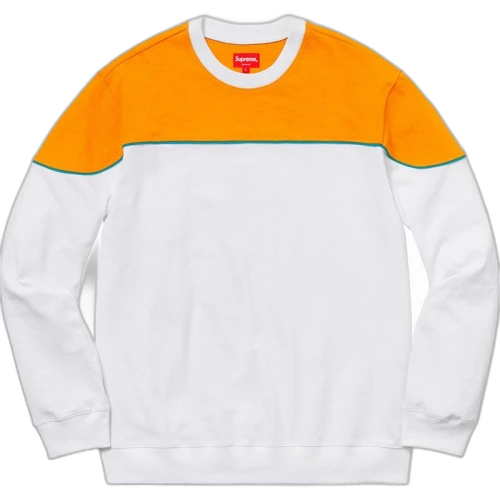 Supreme Yoke Piping L/S Top White