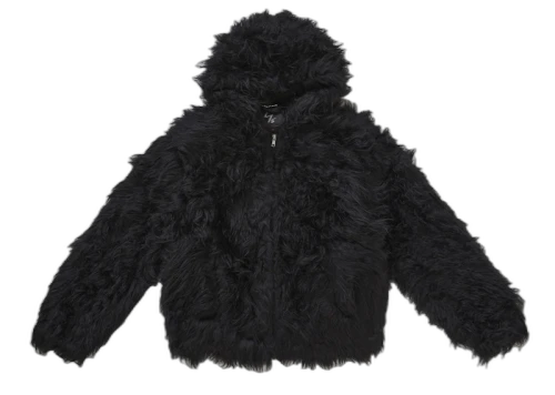 Supreme Y's by Yohji Yamamoto Faux Fur WINDSTOPPER Hooded Bomber Jacket Black