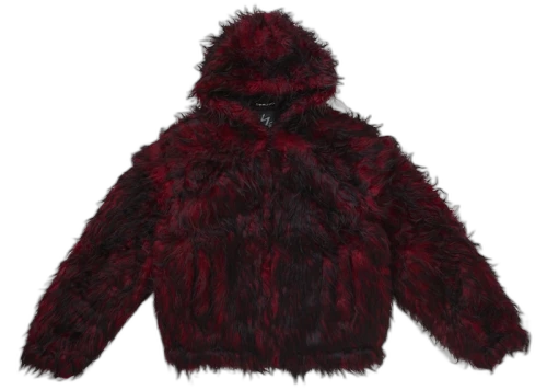 Supreme Y's by Yohji Yamamoto Faux Fur WINDSTOPPER Hooded Bomber Jacket Red