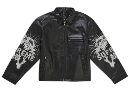 Supreme Y's by Yohji Yamamoto Leather Jacket Black