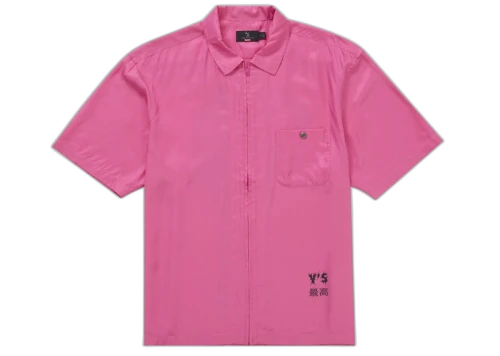 Supreme Y's by Yohji Yamamoto Silk Zip Up S/S Shirt Pink