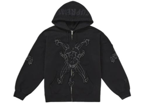 Supreme Y's by Yohji Yamamoto Zip Up Hooded Sweatshirt Black