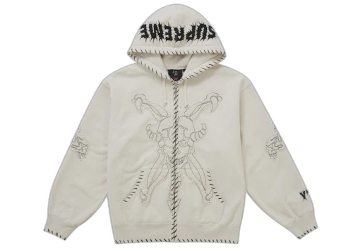 Supreme Y's by Yohji Yamamoto Zip Up Hooded Sweatshirt Natural