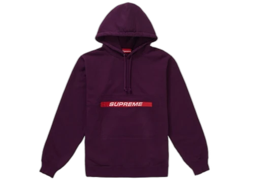 Supreme Zip Pouch Hooded Sweatshirt Eggplant
